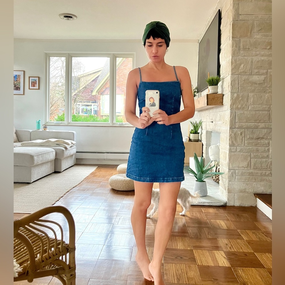 Reformation denim mini dress